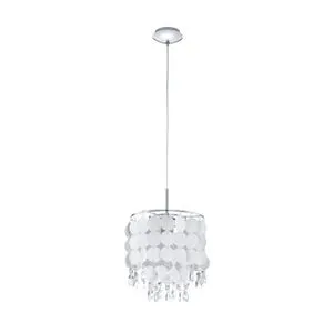 Eglo Fedra 2 visilica/1, e27, hrom/kristal/perla