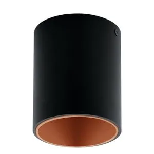 EGLO LED spot POLASSO 3,3W Ø10 cm crna/bakar 94501