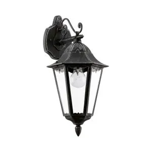 Eglo Navedo  spoljna zidna lampa/1, e27, crna/srebrna