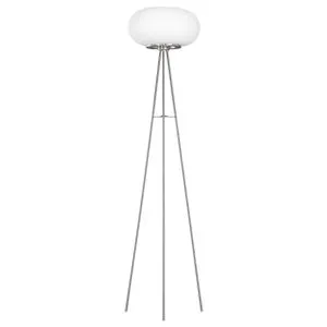 Eglo Optica podna lampa/2 nikl-mat/opal-mat