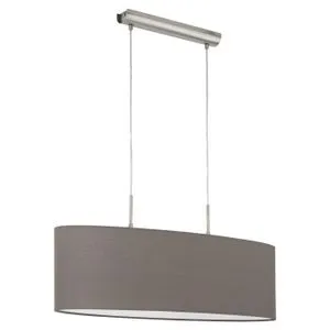 Eglo Pasteri visilica/2, e27, d-750, antracit/ tekstil smeđa