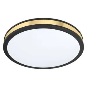 Eglo Pescaito zidna/plafonjera/1, led, 24w, 2500lm, prečnik 380, crna/zlatna/čelik