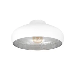 EGLO Plafonjera MOGANO E27 40 cm bela/srebrna 94548