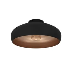 EGLO Plafonjera MOGANO E27 40 cm crna/bakar 94547