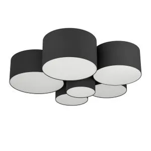 EGLO plafonjera PASTORE 2 6xE27 Ø99 cm crna bela 99509