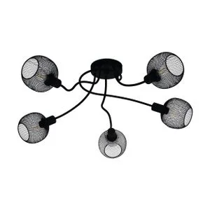 EGLO Plafonjera WRINGTON 1 5xE14 Ø755 crna 43374