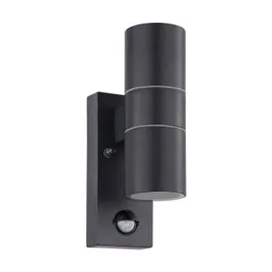Eglo Riga 5  spoljna zidna lampa/2, led, gu10, 2x3w, sa senzorom, čelik/antracit