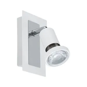 Eglo Sarria spot/1, led, gu10, 1x5w, 400lm, hrom/bela 