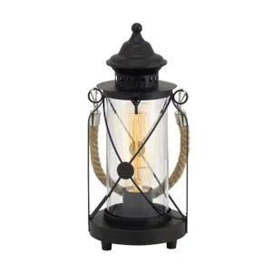 EGLO Stona lampa BRADFORD E27 33 cm crna 49283