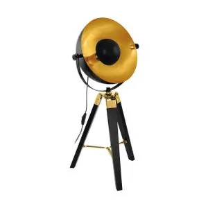 EGLO Stona lampa COVALEDA E27 73,5 cm crna/mesing 49617