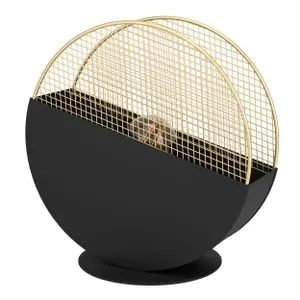 EGLO Stona lampa MUMBLES E27 29 cm crna/zlatna 43813