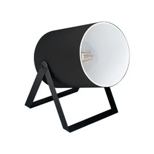 Eglo Villabate 1 stona lampa/1, e27, crno/bela/čelik/tkanina