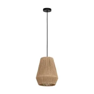 EGLO Viseća lampa ALDERNEY E27 30 cm crna/natur 43785