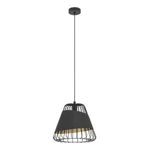 EGLO Viseća lampa AUSTELL E27 36 cm crna/zlatna 49446