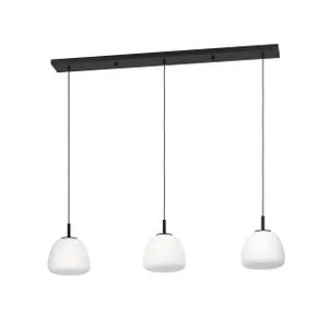 EGLO Viseća lampa BALMES 3xE27 123 cm crna/opal 390202