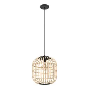 EGLO Viseća lampa BORDESLEY 1xE27 Ø350 bambus 43216
