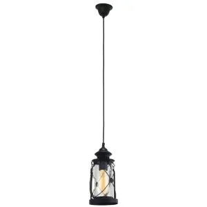 EGLO Viseća lampa BRADFORD E27 14 cm crna 49213