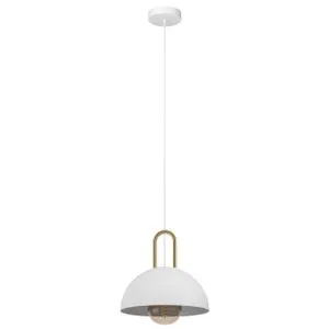 EGLO Viseća lampa CALMANERA E27 33 cm bela/mesing 99695