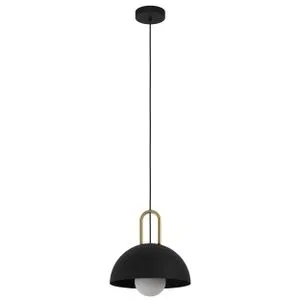 EGLO Viseća lampa CALMANERA E27 33 cm crna/mesing 99693