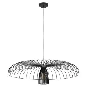EGLO viseća lampa CHAMPERICO E27 crni obruč Ø98,5 cm 390217