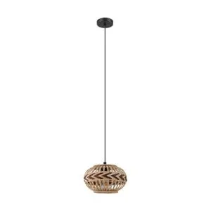 EGLO Viseća lampa DONDARRION E27 Ø260 drvo/bordo/crna 43269
