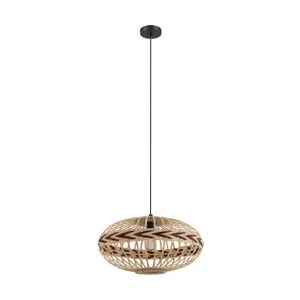 EGLO Viseća lampa DONDARRION E27 Ø500 drvo/bordo/crna 43272