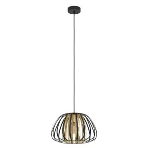 EGLO Viseća lampa ENCINITOS E27 38 cm crna/zlatna 99666