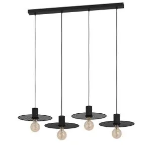 EGLO Viseća lampa IKESTON 4xE27 98 cm crna 43732