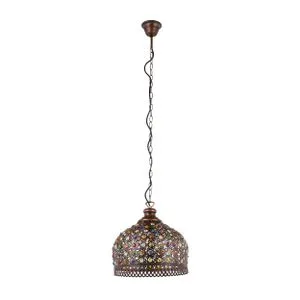 EGLO viseća lampa JADIDA E27 Ø33 cm antik bakar staklo u boji 49764