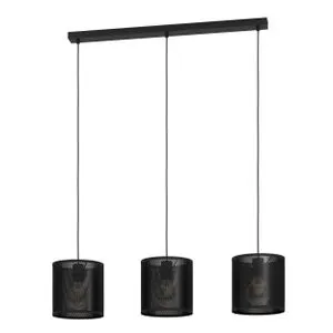 EGLO Viseća lampa MANBY 3xE27 90 cm crna 43796