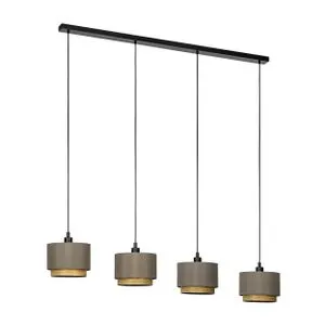 EGLO Viseća lampa MARCHENA 4xE27 146 cm kapućino/crna 390121