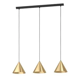 EGLO Viseća lampa NARICES 3xE27 92 cm crna/mesing 99592