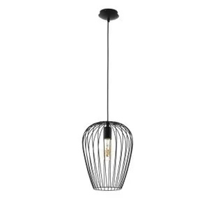 EGLO Viseća lampa NEWTOWN E27 Ø27,5 cm crna žičana 49472