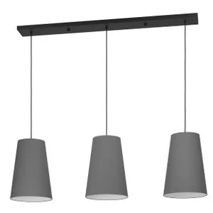 EGLO Viseća lampa PETROSA 3xE27 129 cm siva 390136