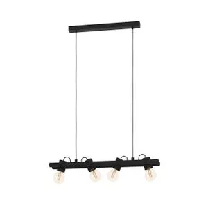 EGLO Viseća lampa PLIMSOLL 4xE27 77 cm crna 43848