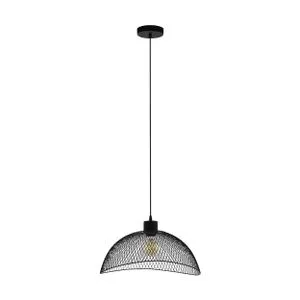 EGLO Viseća lampa POMPEYA E27 45 cm crna rešetka 43304