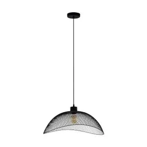 EGLO Viseća lampa POMPEYA E27 57 cm crna rešetka 43305