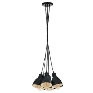 EGLO Viseća lampa PRIDDY 7xE27 Ø38,5 cm crna 49467