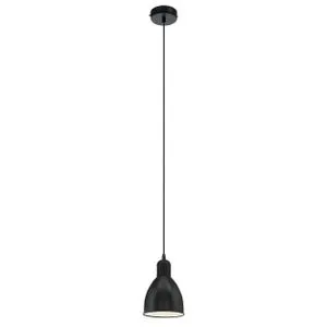 EGLO Viseća lampa PRIDDY E27 Ø15,5 cm crna 49464