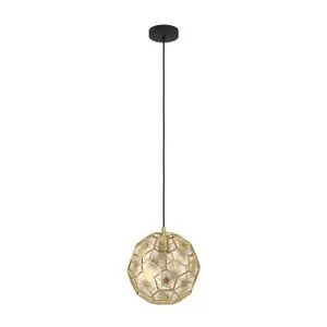 EGLO Viseća lampa SKOURA 1xE27 Ø300 mesing 39754