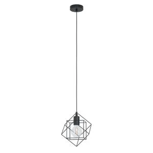 EGLO Viseća lampa STRAITON E27 24 cm crna žičana 43358
