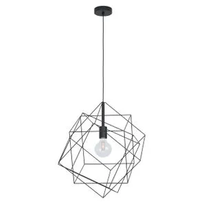 EGLO Viseća lampa STRAITON E27 Ø51,5 cm crna žičana 43359