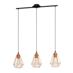 EGLO Viseća lampa TARBES 3xE27 79 cm bakar 94195