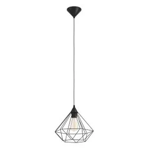 EGLO Viseća lampa TARBES E27 Ø325 crna 94188