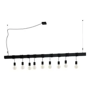 EGLO viseća lampa TOWNSHEND-B E27 9 grla crna 200 cm 39939