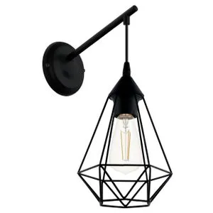 EGLO Zidna lampa TARBES E27 37,5 cm crna 49081