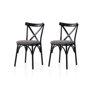 Ekol - 291 V2 Crno-Sivo Set Stolica (2 Komada)