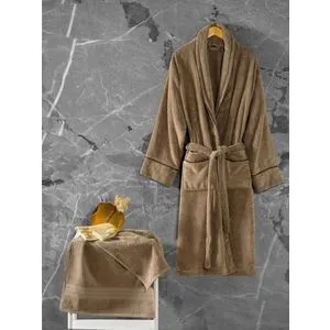 Ekskluzivni bež set kupaćih ogrtača