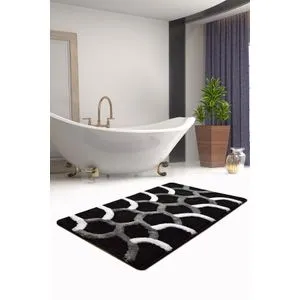 Elegant - Black (70 x 120) Multicolor Acrylic Bathmat