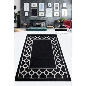 Elegantni Hodnik Tepih Conceptum Hypnose Black & White (80 x 200 cm)